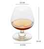 Set of 6 Transparent Crystal Lead Free Glass 650ml Brandy Glasses