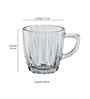 Set of 6 Transparent Glass Mugs