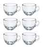 Set of 6 Transparent Glass Mugs