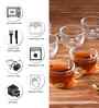 Set of 6 Transparent Glass Mugs