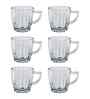 Set of 6 Transparent Glass Mugs