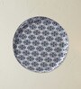 Set of 8 Blue & White Geometric Metallic Wall Plates