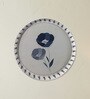Set of 8 Indigo Pattern Metallic Wall Plates