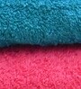 Pink Solid 500 GSM Cotton Towel Sets (Set of 8)