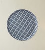 Set of 8 Royal Blue Geometric Metallic Wall Plates