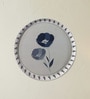 Set of 8 Royal Blue Geometric Metallic Wall Plates
