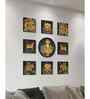Set of 9 Decorative Wall Motifs Traditional Indian Art Decor