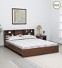 Seto King Size Bed In Planked Walnut Finish