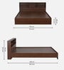 Seto King Size Bed In Planked Walnut Finish