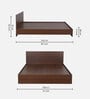 Seto King Size Bed in Planked Walnut Finish