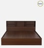 Seto King Size Bed In Planked Walnut Finish