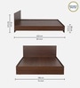 Seto King Size Bed in Planked Walnut Finish