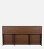 Seto King Size Bed in Planked Walnut Finish with Box Storage & Headboard Storage