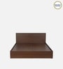 Seto King Size Bed in Planked Walnut Finish with Box Storage