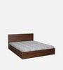 Seto King Size Bed in Planked Walnut Finish with Box Storage
