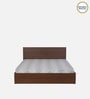 Seto King Size Bed in Planked Walnut Finish with Box Storage