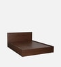 Seto King Size Bed in Planked Walnut Finish with Box Storage
