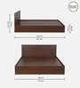Seto King Size Bed in Planked Walnut Finish with Box Storage