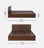 Seto King Size Bed in Planked Walnut Finish with Box Storage