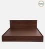 Seto King size Bed in Planket Walnut Finish With Full Hydraulic Storage