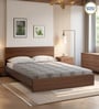 Seto Queen Size Bed in Planked Walnut finish