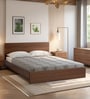 Seto Queen Size Bed in Planked Walnut finish