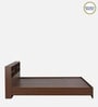 Seto Queen Size Bed in Planked Walnut Finish with Headboard Storage