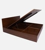 Seto Queen Size Bed In Planket Walnut Finish With Hydraulic Box Storage