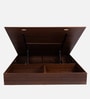 Seto Queen Size Bed In Planket Walnut Finish With Hydraulic Box Storage