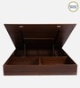 Seto Queen size Bed in Planket Walnut Finish With Hydraulic Box Storage