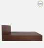 Seto Queen size Bed in Planket Walnut Finish With Hydraulic Box Storage
