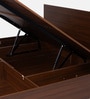 Seto Queen Size Bed In Planket Walnut Finish With Hydraulic Box Storage