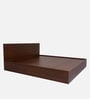 Seto Queen Size Bed In Planket Walnut Finish With Hydraulic Box Storage