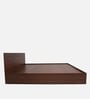 Seto Queen Size Bed In Planket Walnut Finish With Hydraulic Box Storage