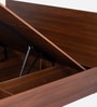 Seto Queen Size Bed In Planket Walnut Finish With Hydraulic Box Storage