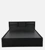 Seto Queen Size Bed in Wenge finish with Headboard Storage