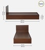 Seto Single Bed in Planked Walnut Finish with Box Storage