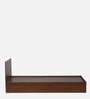 Seto Single Bed in Planked Walnut Finish with Box Storage