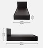 Seto Single Bed In Wenge Finish With Box Storage Seto Single Bed In Wenge Finish With Box Storage