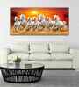 Seven Horses Running At Sunrise Premium Canvas Wall Painting