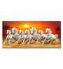 Seven Horses Running At Sunrise Premium Canvas Wall Painting