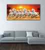 Seven Horses Running At Sunrise Premium Canvas Wall Painting