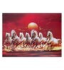 Seven Running Horse Painting, Wall Art Print 5D/3D Poster for Home
