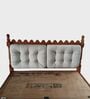 Sevilla Upholstered King Size Bed In Walnut Finish With Hydraulic Storage