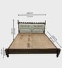 Sevilla Upholstered King Size Bed In Walnut Finish With Hydraulic Storage