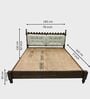 Sevilla Upholstered Queen Size Bed In Walnut Finish Without Storage