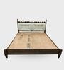 Sevilla Upholstered Queen Size Bed In Walnut Finish Without Storage