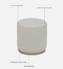 Seville Fabric Pouffe In Beige Colour
