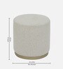 Seville Fabric Pouffe In Beige Colour