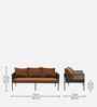 Seville Rope 3+1+1 Sofa Set In Cream Beige And Brown Finish